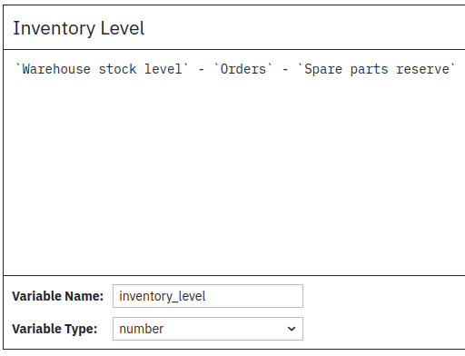 inventory level decision logic