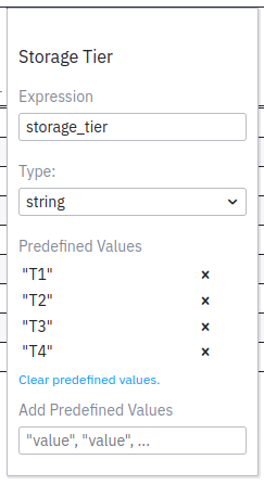 Predefined values added